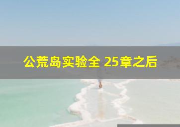 公荒岛实验全 25章之后